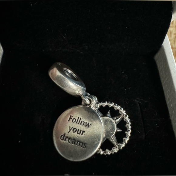 Authentic Pandora Compass Follow Your Dream Dangle charm - Picture 2 of 5